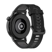 Univerzalen silikonski pas Techsuit W002 20mm za pametne ure - črn