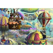 Grafika - Puzzle Velika mačja dirka z baloni - 1 000 kosov