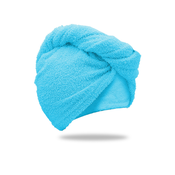 Hitro sušeči turban za lase iz frotirja, turkizen