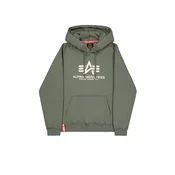 ALPHA INDUSTRIES Majica temno zelena/bela