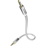 Inakustik Priključni kabel Inakustik, 3,5 mm m. banana kon./3,5 mm m.banana k., belo-srebrn, 3 m