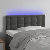 LED uzglavlje tamnosivo 80 x 5 x 78/88 cm baršunasto