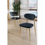 Hanah Home Set stolica Vina, 56x76x97 cm, 6 komada, Antracit