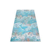 RugsX BAMBINO 61540 pralna preproga Ocean, ribe za otroke protizdrsna - plava/bež 200x290 cm, (5000359156)