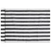 Balkonska Zaštita HDPE 75x600 cm Antracit i Bijela Boja
