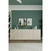 Hanah Home komoda Ferrro 180, 180 cm, bela / travertin