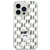Karl Lagerfeld zaščitni ovitek Monogram Silver, Iphone 15 Pro