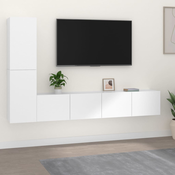 4-dijelni set TV ormarica bijeli od konstruiranog drva