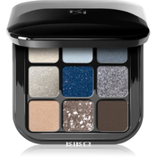 KIKO Milano Glamour Multi Finish paleta sjenila za oci nijansa 05 Blue Variations 2.5 g