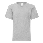 Grey childrens t-shirt in combed cotton Fruit of the Loom