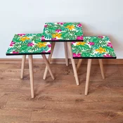 Hanah Home Set klub stocica 3Shp349, 3 komada, Šarena