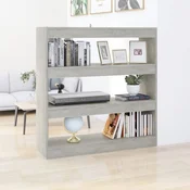 Ormaric za knjige / sobna pregrada boja betona 100x30x103 cm