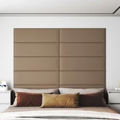Zidna uzglavlja 12 pcs Boja cappuccina 90 x 30 cm tkanina