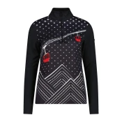 CMP WOMAN SWEAT, ženski smučarski puli, črna 35L0496