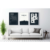 WALLXPERT Dekorativna uramljena MDF slika (3 komada) Mp3 00120 30 x 40
