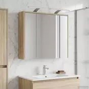 vidaXL Kopalniška ogledalna omara Sonoma hrast 63,5 x 16 x 62,5 cm