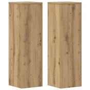 Vidaxl Stojalo za rastline 2 kosa artisan hrast 25x25x80 cm inž. les