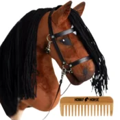 shumee HOBBYHORSE PALČKA A4 KONJSKA PALČKA KONJSKA GLAVA Z RJAVO GRIVO + GLAVNIK [M-HOBBYHORSE405]