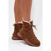 BIG STAR SHOES Womens Suede Snow Boots With Fur Big Star