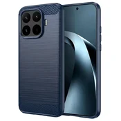TPU gel ovitek Brushed Carbon za Xiaomi 17T Pro - moder