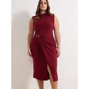 Trendyol Curve Ženska haljina Tbbss25Ah00248, Bordo