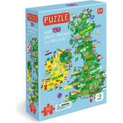 DoDo Puzzle Zemljevid Velike Britanije in Severne Irske 100 kosov