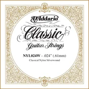 DAddario Silver-plated Copper Classical Single String 024
