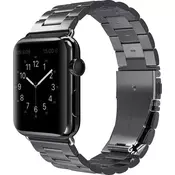 mobilNET jekleni pašček za Apple Watch, 38-41mm (S), črn