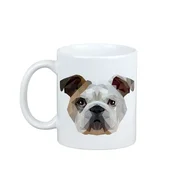 Artdog Angleški buldog, Bulldog - skodelica s fotografijo in napisom geometrijski pes Art-Dog