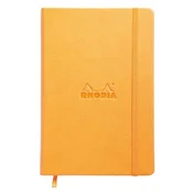 Notes A5, Rhodia Webnotebook, tvrde korice, diktando crte, narancasti