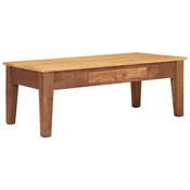 vidaXL Klubska miza Rjava 110 x 55 x 40 cm Masiven les manga