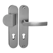 Varnostna armatura MP AXA - BETA2 (F6 - Inox elox), klika-klika, Luknja za cilindrični vložek, MP F6 Inox Elox, 72 mm