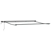 Vidaxl Ročno senčilo s LED-ji Antracit 4,5 x 3,5 m Aluminij