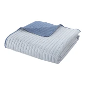 Modro prešito pregrinjalo 220x230 cm Stripe – Catherine Lansfield