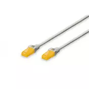 CAT 6A U-UTP patch cord, Cu, LSZH AWG 26/7, length 0.5 m, color grey