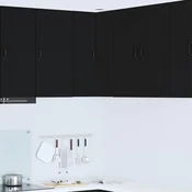 Zidni kutni ormar PORTO Crna 57 x 57 x 80 cm Konstruirano drvo