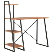 Radni stol s policama crno-smedi 102 x 50 x 117 cm