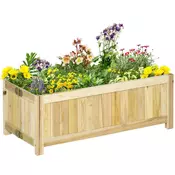 Homestar Dvignjena vrtna greda 70x30x25 cm naravna zložljiva