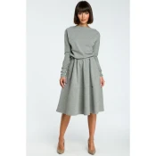 BeWear Ženska midi obleka Youdon B087 siva XXL