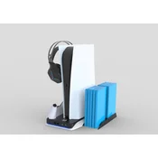 Večnamensko polnilno stojalo iMP Tech DLX+ z LED-osvetlitvijo - belo (PS5)