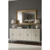Hanah Home komoda Salkim 180, 180 cm, bela / travertin / srebrna