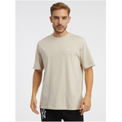 Beige Mens T-shirt New Era - Men