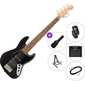 Fender Squier Affinity Series Jazz Bass VI LRL SET 2 Black Metallic 6 strunska bas kitara
