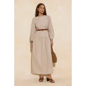 Trendyol Modest Ženska haljina Tctss26Eb00035, Bež
