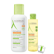 A-DERMA EXOMEGA CONTROL emolientna krema 400 ml + emolientno olje za tuširanje 200 ml