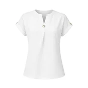 REGINA FASHION Bluza Blouse with button bela