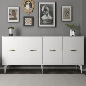Hanah Home Konzolni sto Sinta, 180x82.6x35 cm, Beli