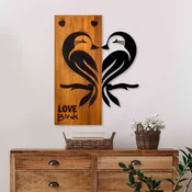 Wallity Zidna dekoracija Love Birds 5, 48 x 53 x 3 cm, Smeda