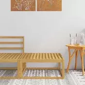 Vanjski otoman Cvrsto drvo akacije Bijela 79 x 79 x 37 cm