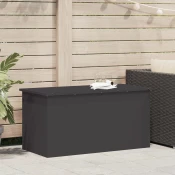 vidaXL Zunanja shranjevalna škatla Črna 100 x 50.5 x 50 cm Mnogi jeklo